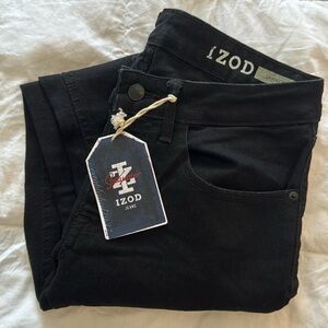 NWT IZOD Black Skinny Fit Jeans sz 30x32